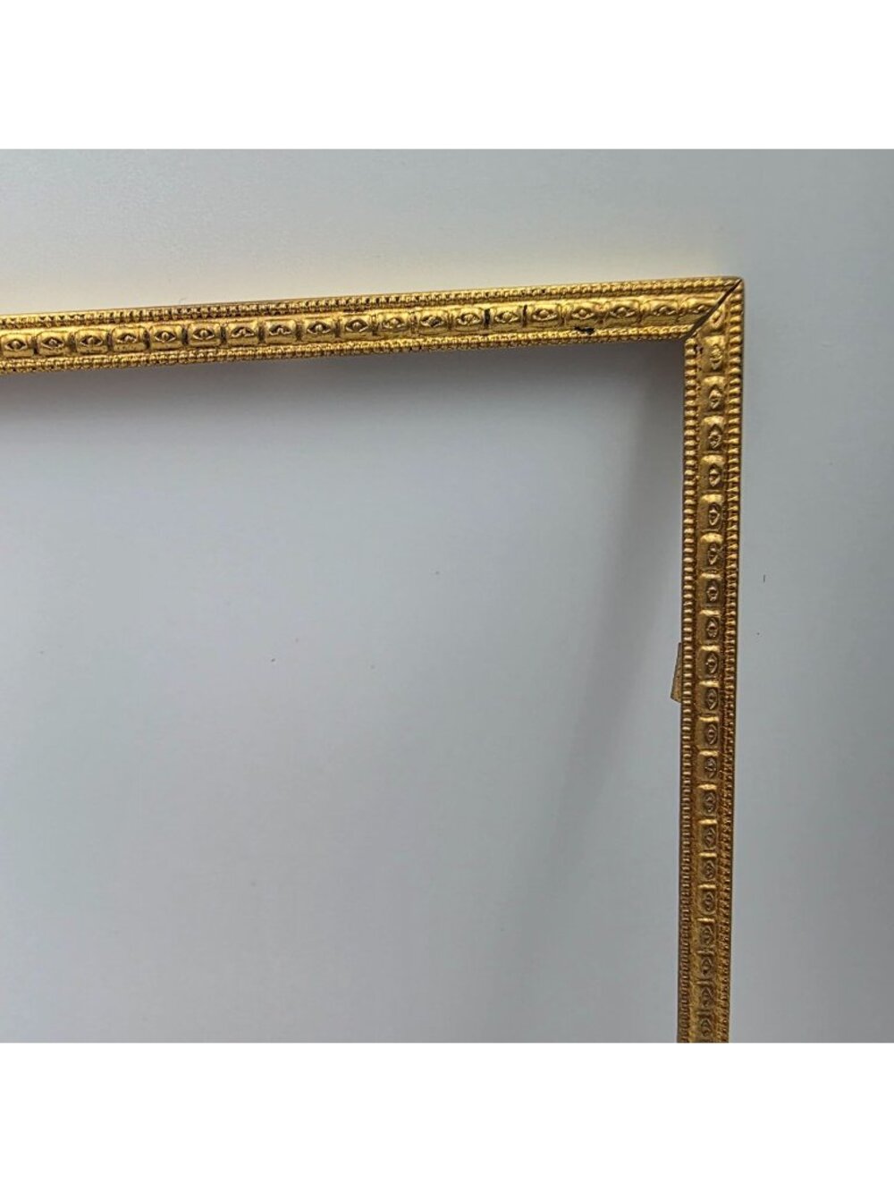 Antique Solid Brass Picture Frame Elegant Detailing & Applied Corners 6" x 8.25"
